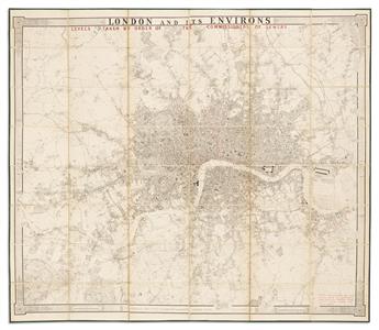 (LONDON.) Group of 5 large nineteenth-century folding maps.